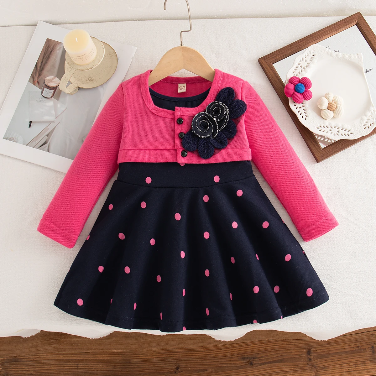 

Baby Clothes Girl Spring And Autumn Cartoon Long Sleeve Gentle Baby Dresses Cute Casual Girl Kid's Dress