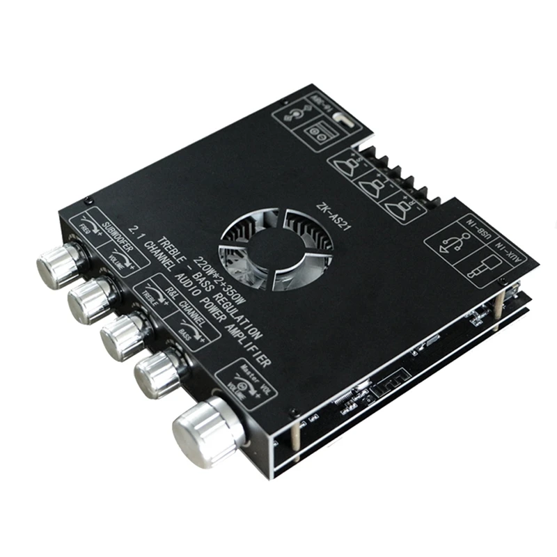 New TPA3255 Bluetooth Digital Amplifier Board ZK-AS21 2.1 Channel Portable Practical Multifunctional Amplifier Board