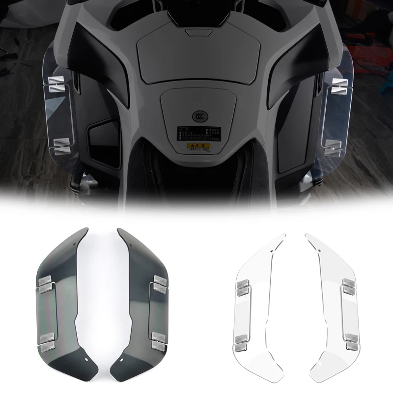 PANICAL Leg Shield Air Deflector Leg Guards Adjustable For Honda Gold Wing GL1800 GL1800B F6B 2018-2023 Smoke Gray PC