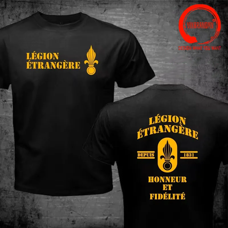 France Patriot French Foreign Legion Etrangere T Shirt Men Fashion Trendy Casual Clothing Stylish Tops Tee Shirt Leisure Tshirt