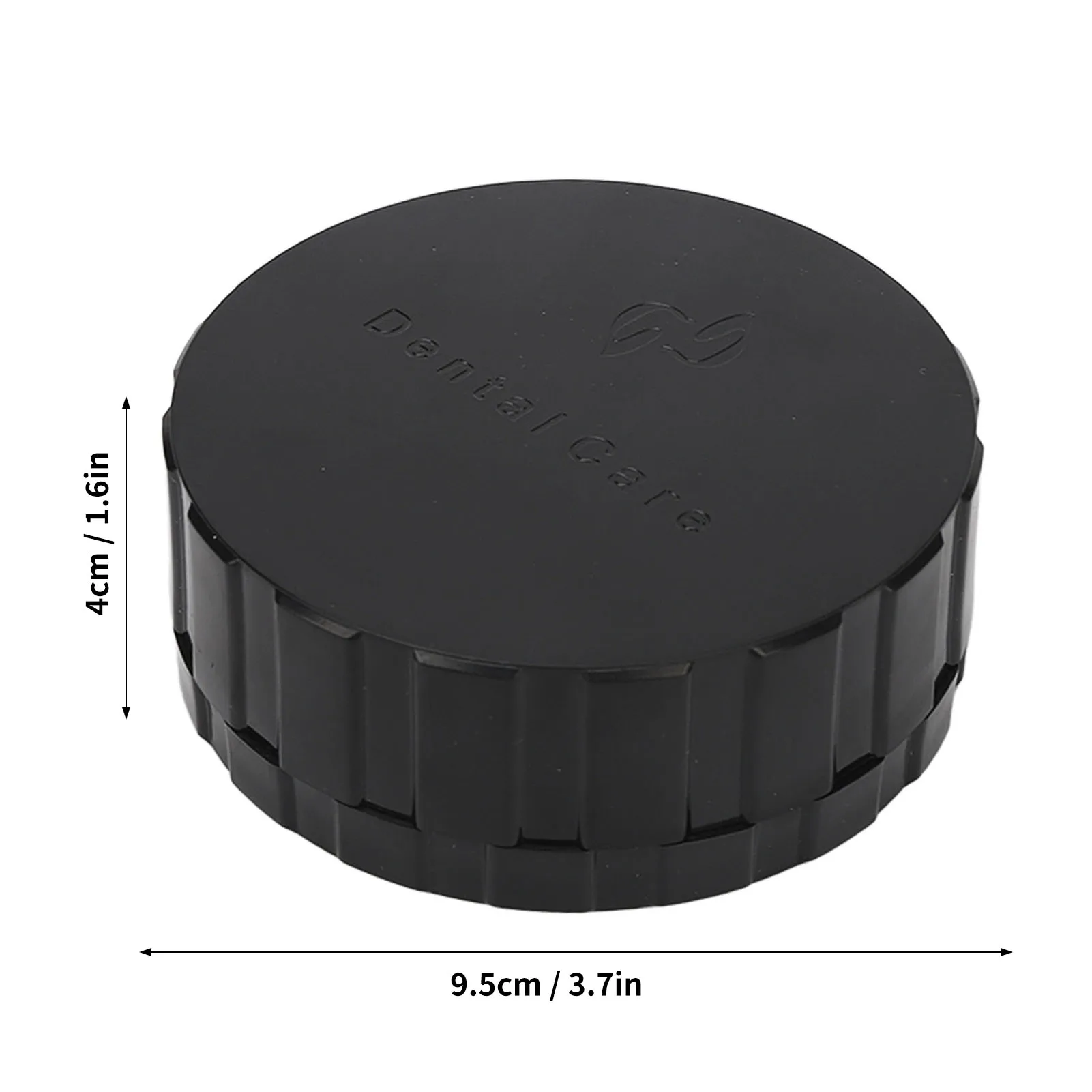 Denture  Storage Box Denture Veneer Processing Box Round Shape Reusable Black Denture Storage Box with Spare Pad