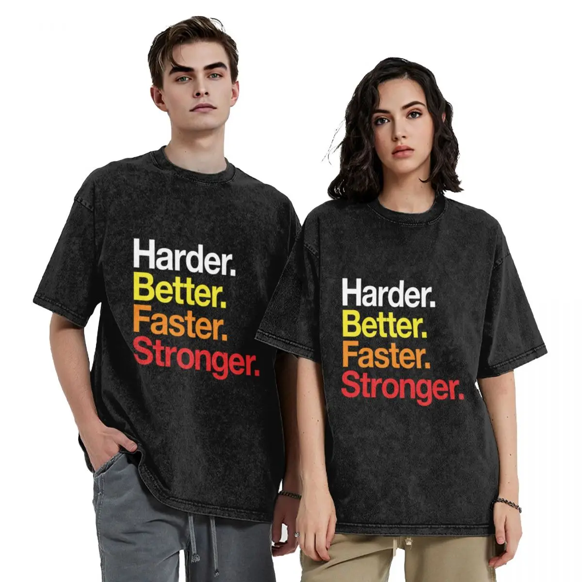 

Harder. Better. Faster. Stronger. (warm colours) T-Shirt vintage clothes customs design your own mens t shirt
