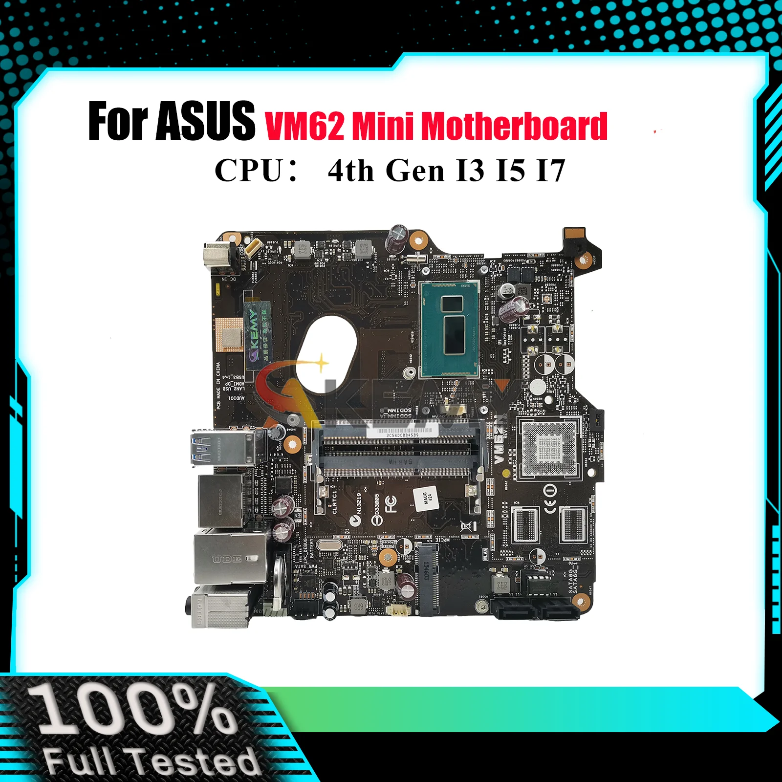 

VM62 Laptop Motherboard For ASUS VivoMini VM62 Notebook Mainboard With I3 I5 I7 CPU 100% tests OK fast shipping High quality