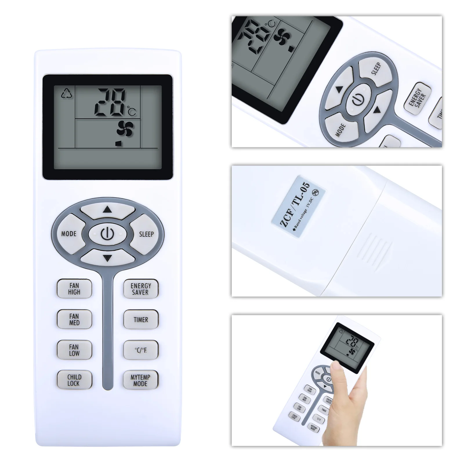 New ZHF/TL-05 ZCF/TL-05 Remote Control For Chigo Soleus Air Conditioner WS2-10E-201