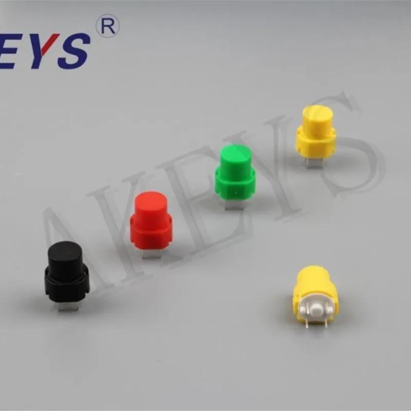 10PCS PS-536-4 Top dome 4 pin DIP type yellow plastic push button switch for coffee machine