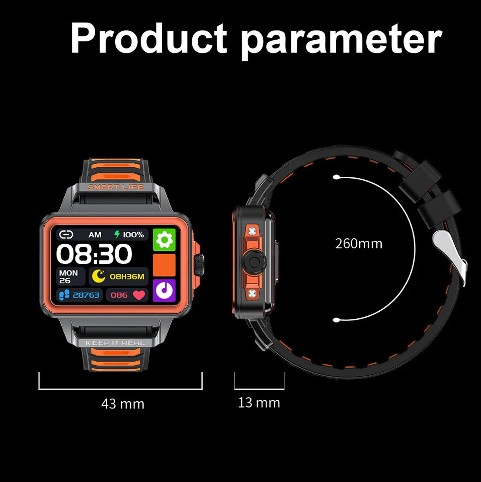 최신 스마트워치 여성 야외 스포츠 피트니스 수면 심박수 모니터 방수 스마트워치 남성용 알람 시계 알림