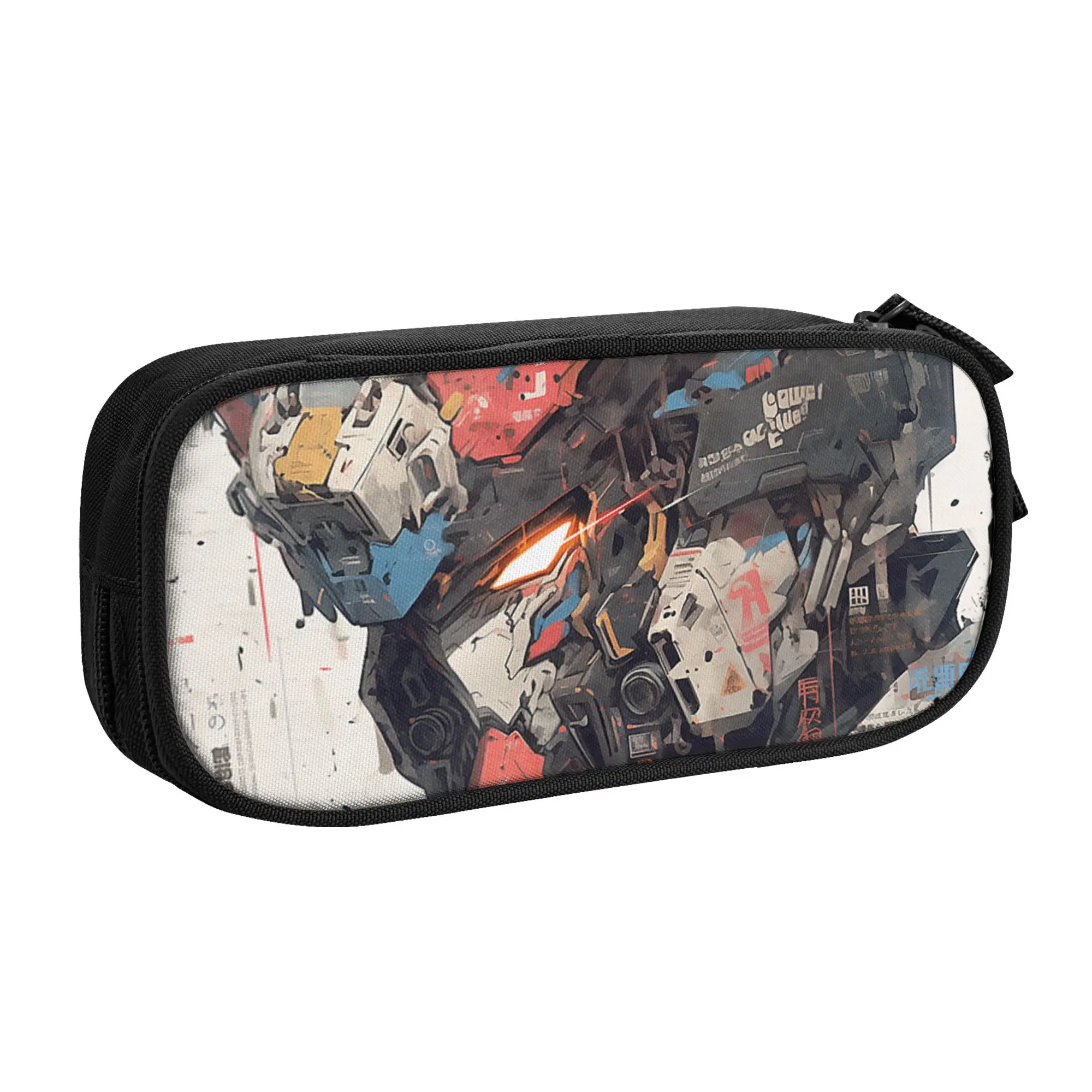 Large Capacity Bags for Child Cartoon Cyberpunk Japanese cyborg futuristic robot  School Pencil Bag for Boys Gilrs Kids