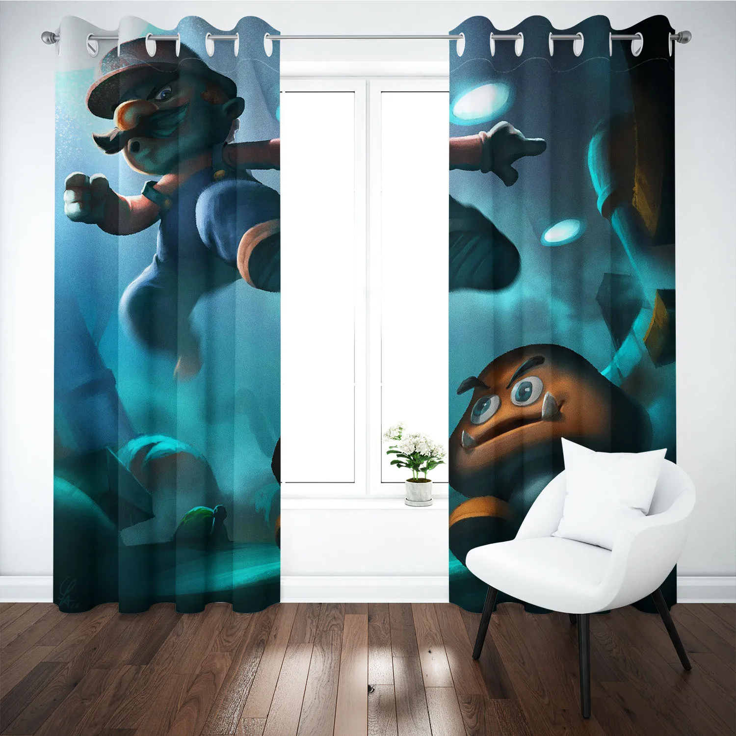 Cartoon Curtain Partition 100%Polyester Shade Bedroom Decorations Room Curtains Home Multiple Size Window Hangings