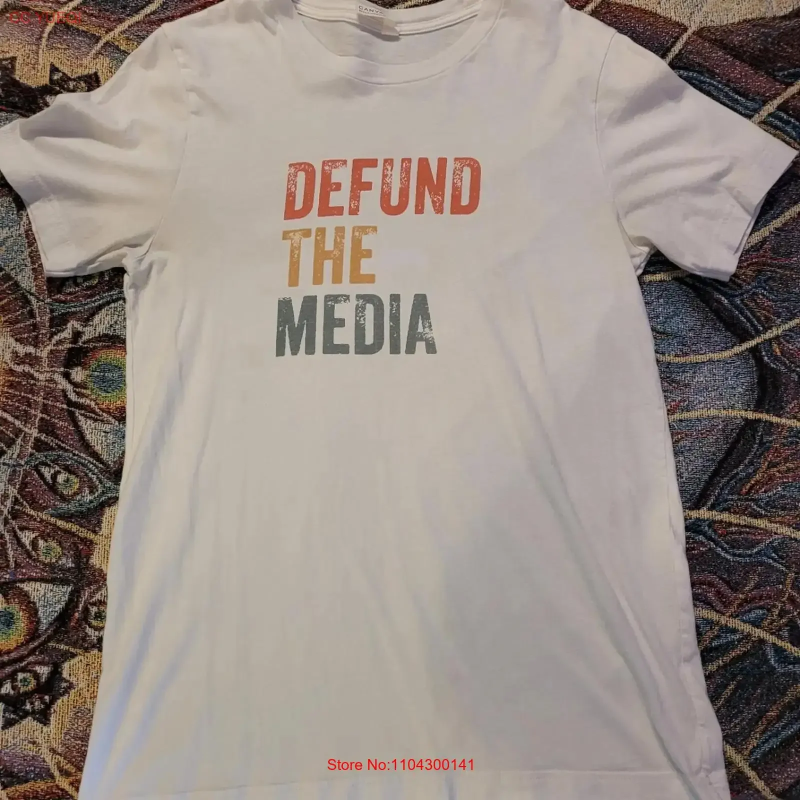 Defund The Media T Shirt long or short sleeves vintage Washed Slightly Versatile Comfortable Breathable streetwear fashion