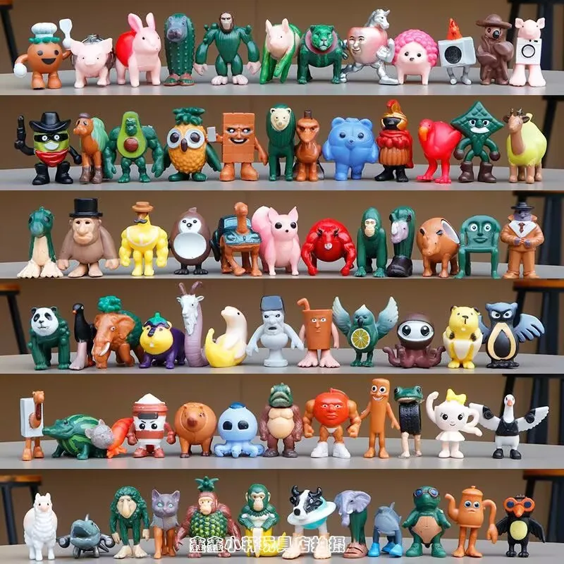 Um conjunto completo de brinquedos estrangeiros "Shan Hai Jing", figuras engraçadas de palitos de madeira, estatuetas da moda de coco Kapi Bala e presentes decorativos