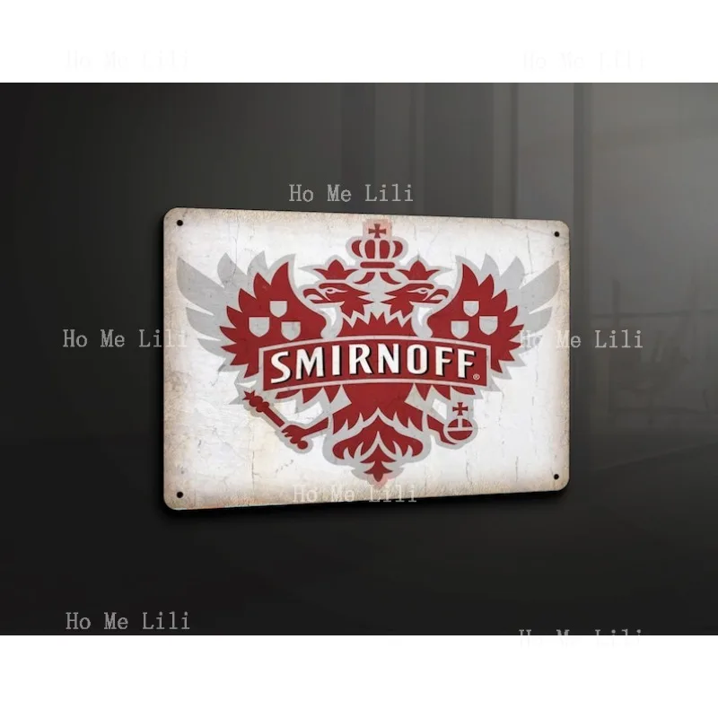 Smirnoff Vodka Bar Sign Placa de metal Arte de la pared Decoración Señalización