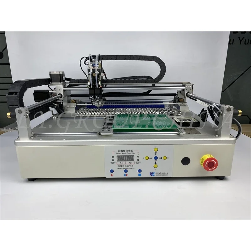 Q1 Dual Heads 25 Bits Desktop Vollautomatische SMT Pick Place Machine Chip Mounter Lötstation mit 4 Köpfen