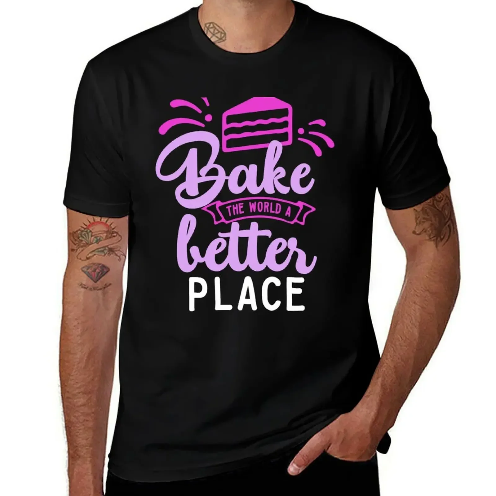 

Футболка Bake the World a better Place для любителей спорта, мужская футболка большого размера