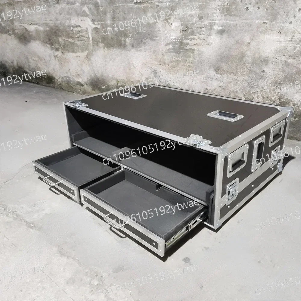 Grand MA2 onPC Flight Case with Adjustable Display Bracket & Mixer Rack for Command & Fader Wings