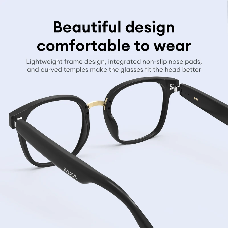 PAXA S7 PRO Smart Glasses Earphones Bluetooth V5.4 Multi-function HD Call Remote Camera Bone Conduction Music Sunglasses Headset
