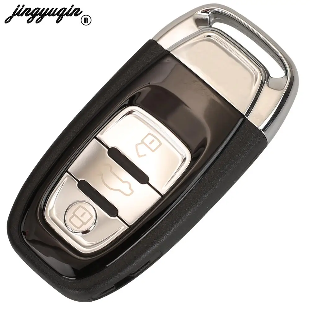 jingyuqin 3/4 Buttons Car Remote Key Case For Audi Q5 A4L A5 A6 A7 A8 RS4 RS5 S4 S5 Matte / Glossy Shell HU66 Balde Replacement