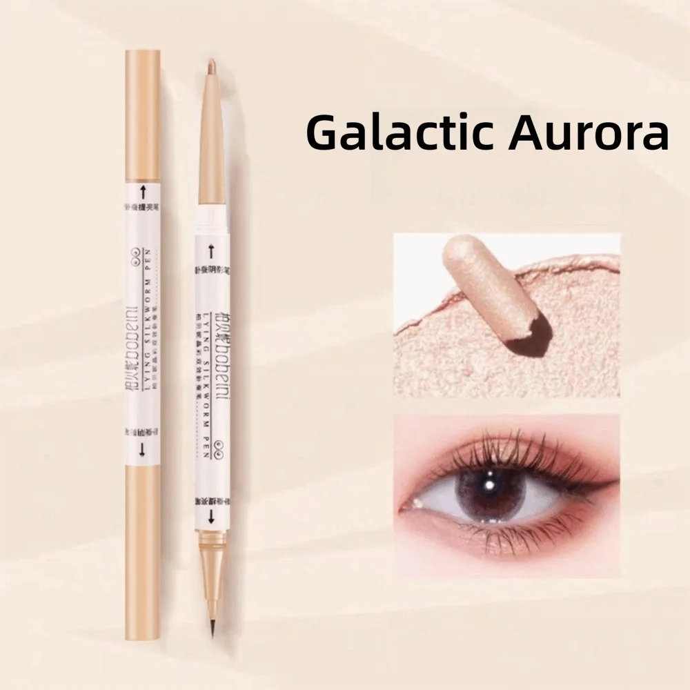 Crayon à paupières pailleté nacré double embout, crayon imperméable pour les paupières, crayon pour les paupières brillant, crayon pour les yeux, maquillage des yeux