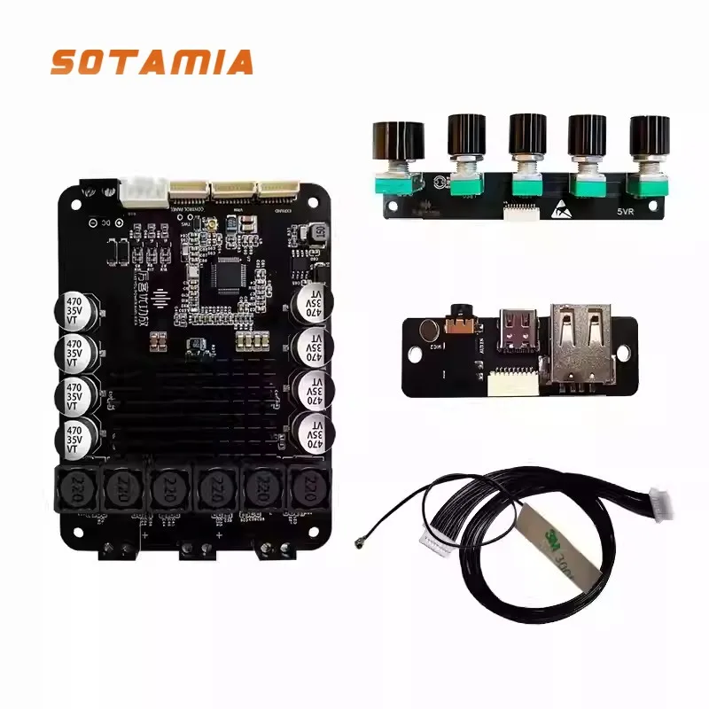 

SOTAMIA 50Wx2 Plus 100 Вт поддержка настройки модуль платы усилителя высокой мощности Dsp без потерь Hi-Fi стерео сабвуфер 200 Вт домашний кинотеатр