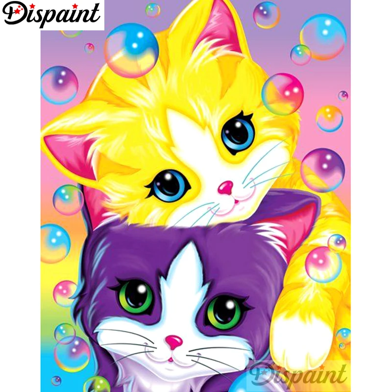 

Dispaint Full Square/Round Drill 5D DIY Diamond Painting "Cartoon cat" Embroidery Cross Stitch 3D Home Decor A10755