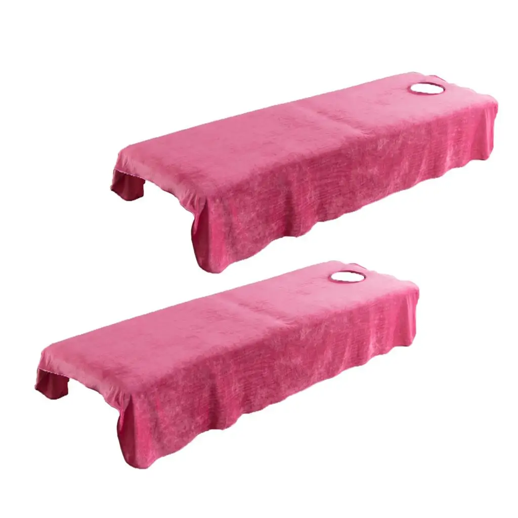 2pcs Super Soft Massage Table Sheets Cosmetic Salon Hotel Face Bed Cover