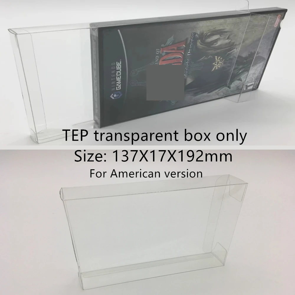 

Collection Display Box For NGC/Nintendo GameCube/US Game Storage Transparent Boxes TEP Shell Clear Collect Case