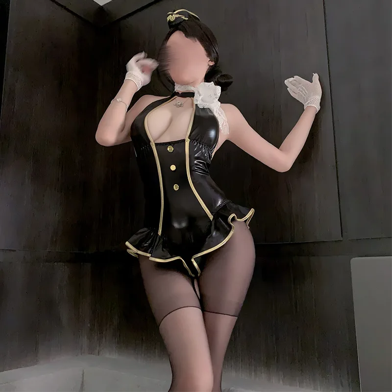 

New Arrival Women's Sexy Roleplay Police Uniform Adult Lady Pushed Up Cosplay Lingerie Bodysuit Dress Up Party Outfits
