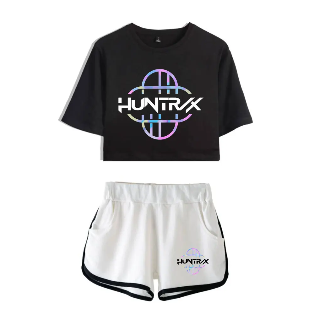 

KPop Demon Hunters Merch Fashionable Streetwear Two Piece Set Shorts+Lovely TShirt Outwear Suitable for Daily Wear