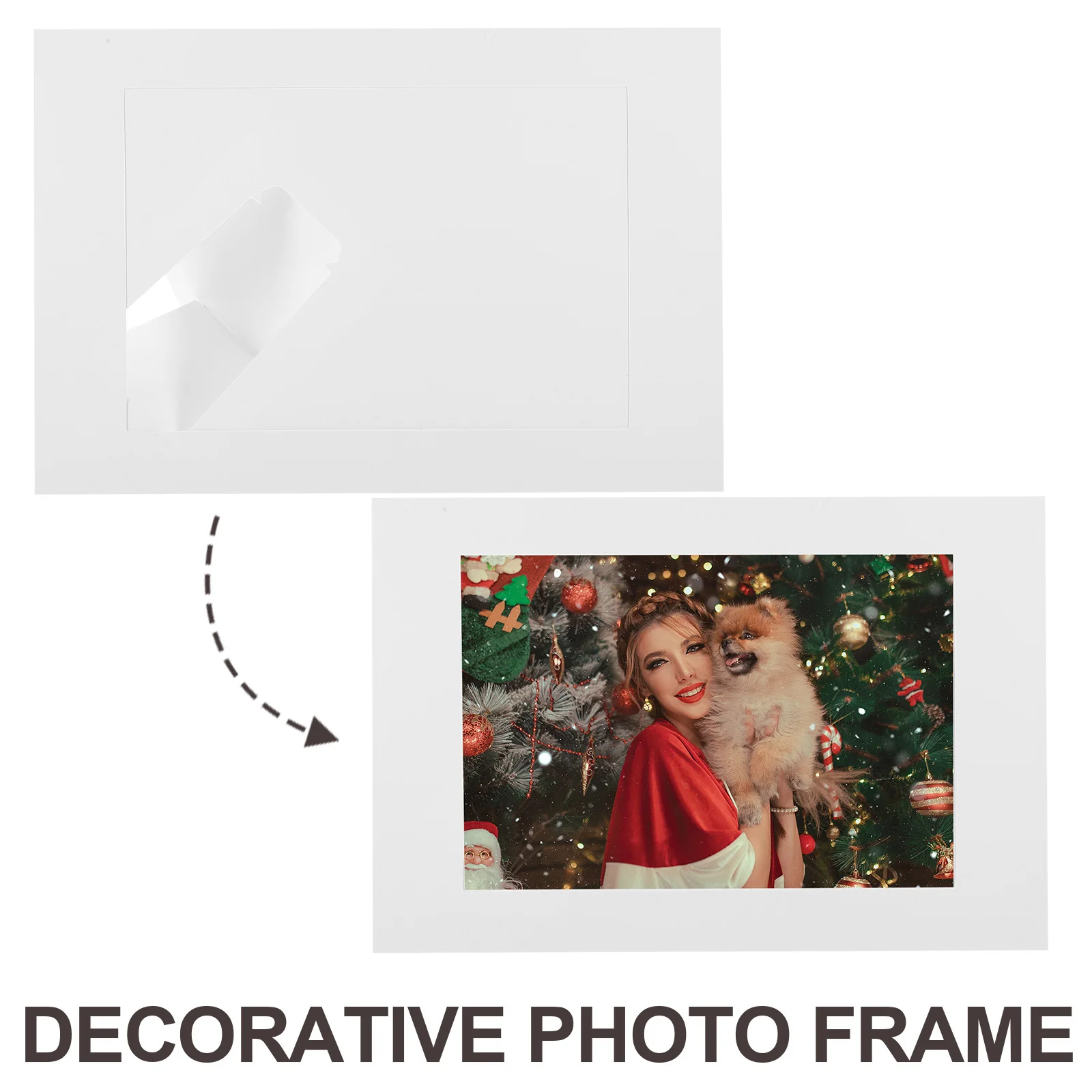 

10Pcs Kraft Paper Picture Frame DIY Decorative Tabletop Photo Holder for Home Living Room Paper Frames
