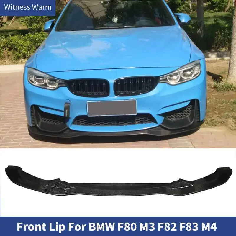 Lèvre de menton de pare-chocs avant en Fiber de carbone, pour BMW F80 M3 F82 M4 coupé F83 M4 Convertible 2014 – 2020