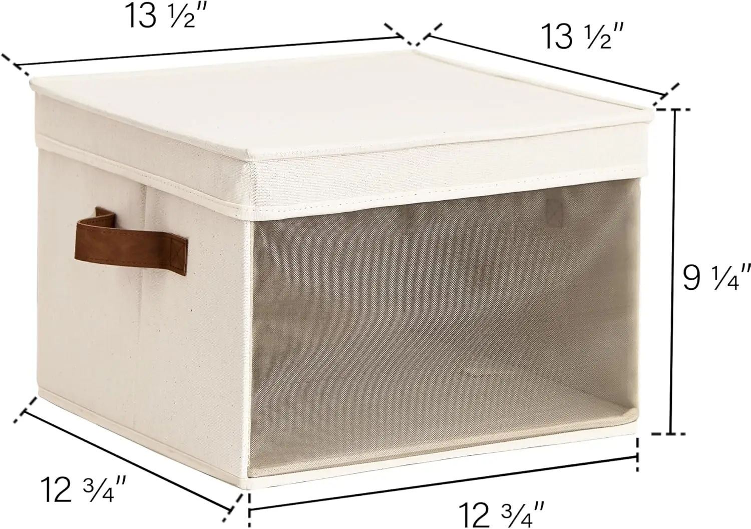 Bacs de Rangement avec Vide et Fenêtre Transparente, mir pour Étagères, Placard en Tissu, Plusieurs Organisateurs, Beige, Lot de 4