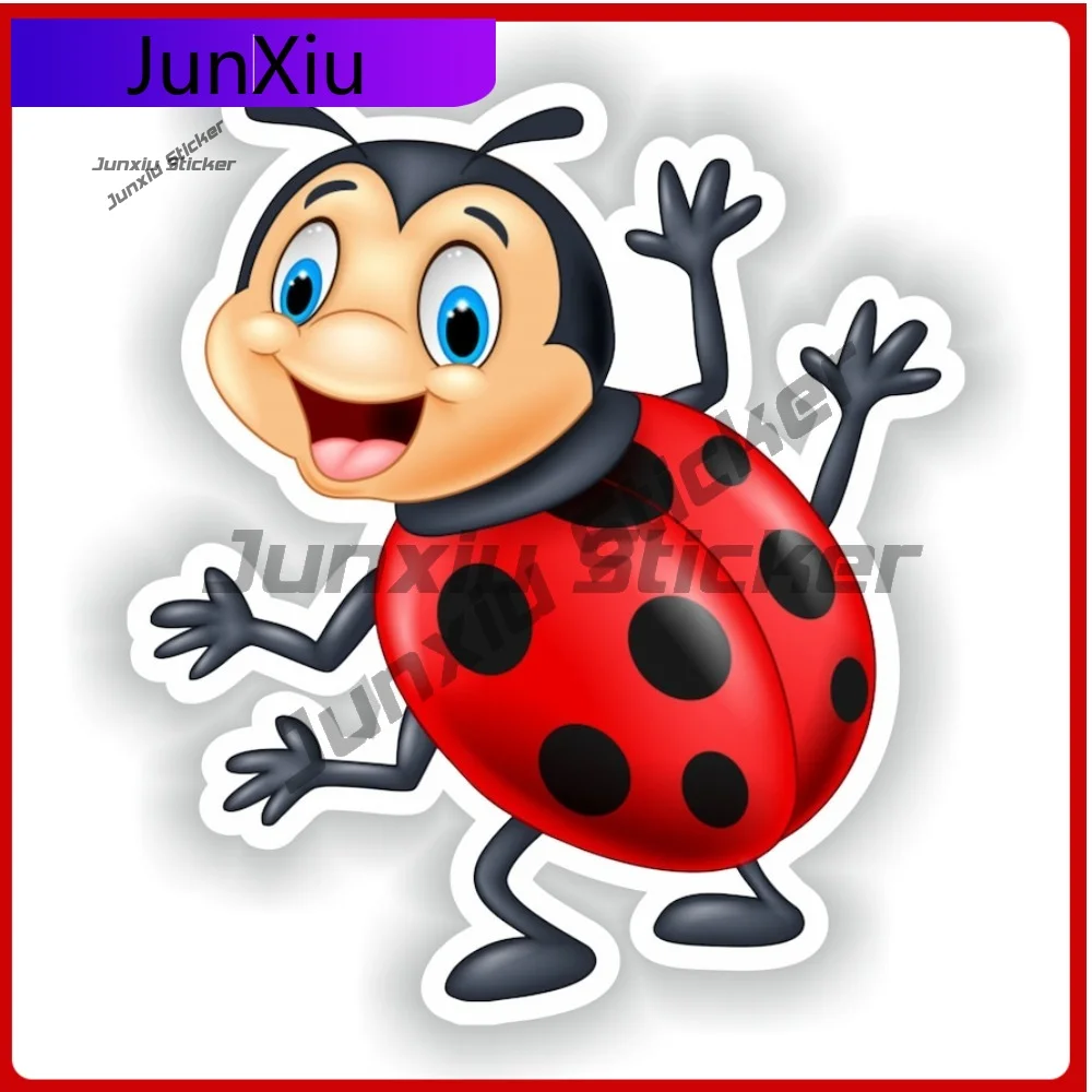 

Cartoon Ladybug Ladybird Fly Vinyl Decals Cool Animals Sticker Graphic Motorcycle Stickers Emblem Refit Suv Window Camping Cars