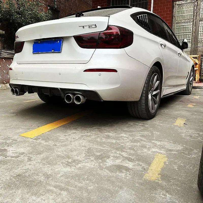 For 2014-2018 BMW 3 Series GT F34 Ordinary Edition 4Door Car Rear Bumper Diffuser Lip Spoiler Splitter Chin Bodykit Accessories