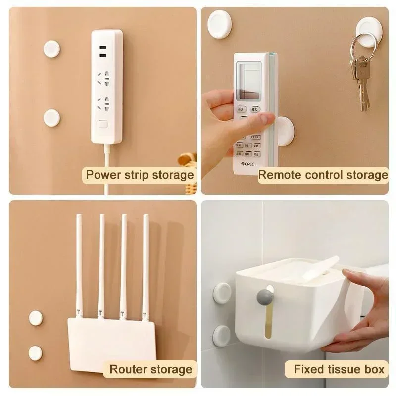 Soporte magnético para pared, gancho fuerte para enchufe, Control remoto, almacenamiento, organizador para el hogar, 2 piezas