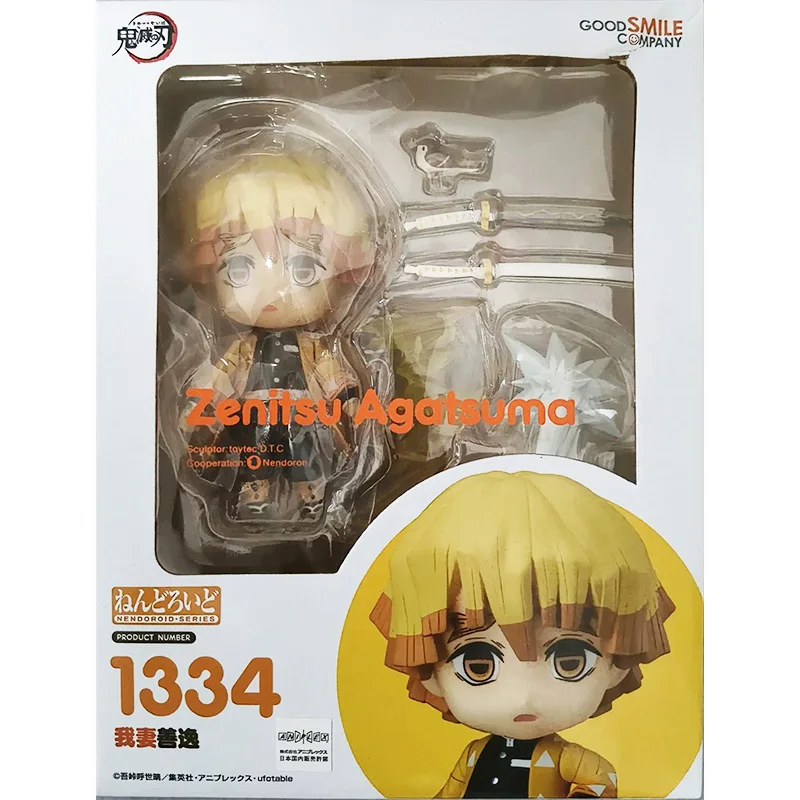 GSC Nendoroid 1334 Blade of Demon Destruction Zenitsu Agatsuma Movable Figure Lovely Collectible Toy Anime Peripheral Gift Doll