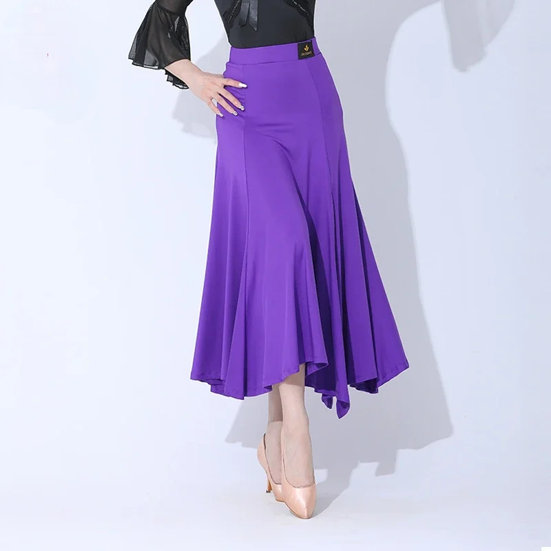 Nieuwe Nationale Standaard Moderne Dansjurk Halflichaam Rok Walswedstrijd Dansjurk Lange Rok