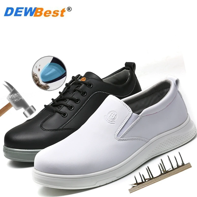 

Lightweight and comfortable PU sole, anti-static and breathable white work shoes, anti smashing and anti piercing safety shoes