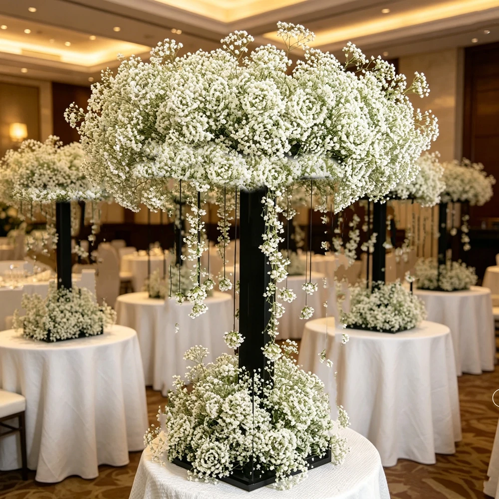 

3-10pcs)60-110cm New Design Event Decorative gold/sliver /white/Black Metal Candelabra for Wedding flower arragement stand Cent
