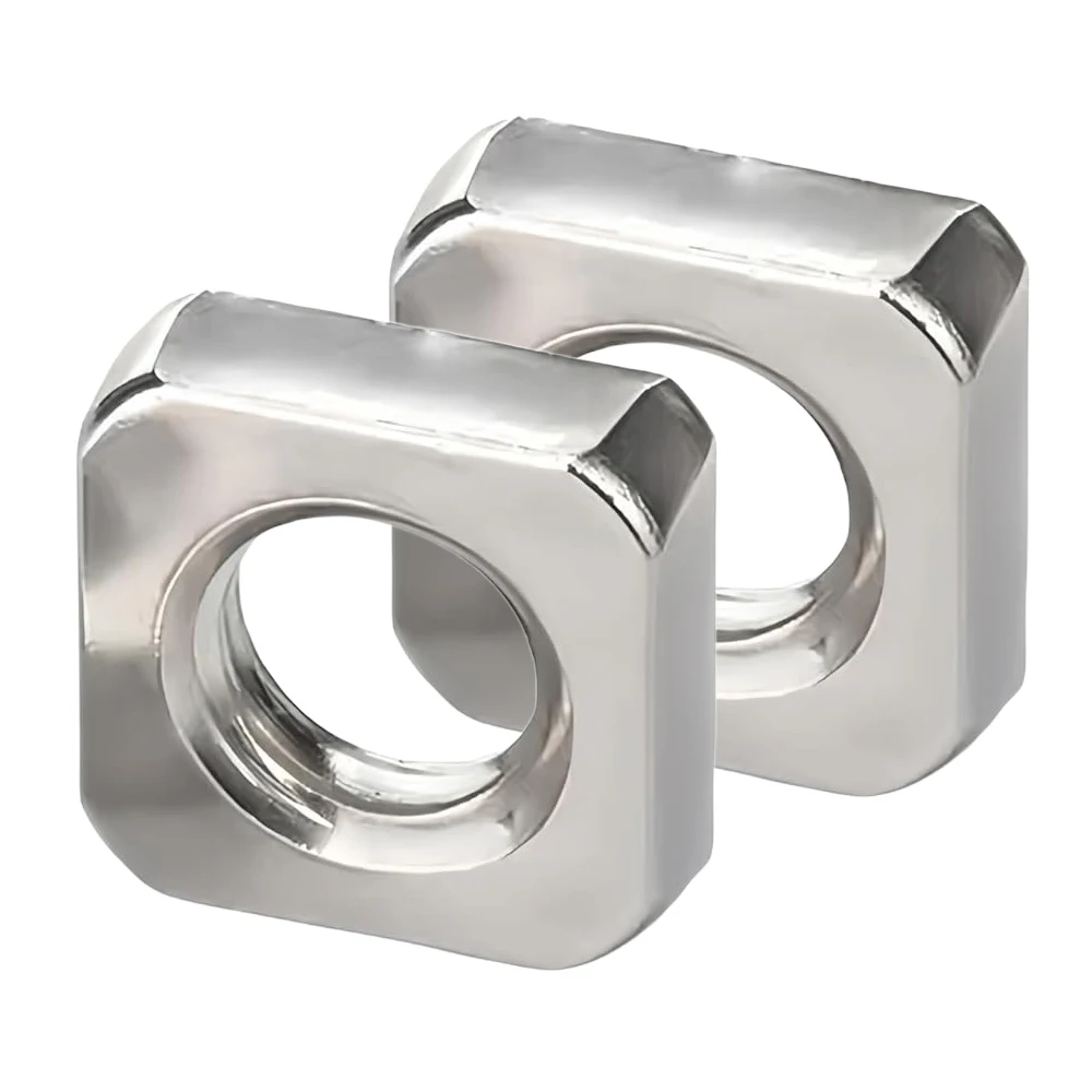 Thin Square Nut 304 Stainless Steel A2-70 M3 M4 M5 M6 M8 DIN562 Wafer Foursquare Quadrate Nut Metric Thin Nut High Quality