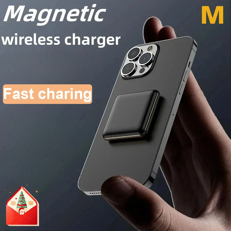 2024 New 50000mAh Mini Magnetic Wireless Power Bank Charger Fast Charging Thin External Battery for iPhone Huawei Samsung Xiaomi