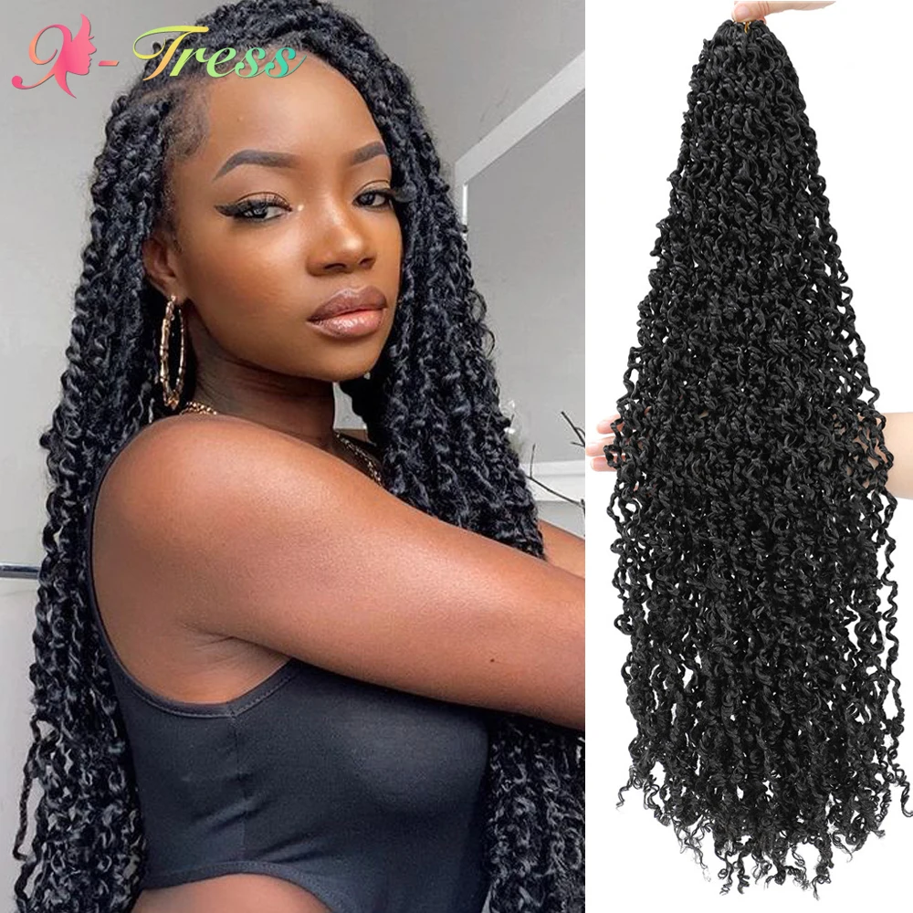 X-TRESS Curly Senegalese Twists Crochet Braids Hair Extensions for Black Women Synthetic Crochet Braiding Passion Majesty Twist