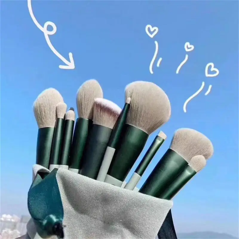 Soft Fluffy Maquiagem Brushes Set, cosméticos, Fundação, Blush, pó, sombra, Kabuki, mistura, ferramenta de beleza, 13pcs