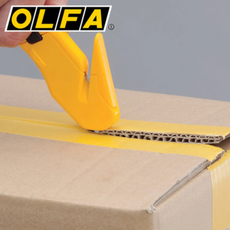 OLFA Jepang asli SK-10 Multi functional Professional Grade Box Opening Knife Safety Express Knife Shrinkage Film/Plastic Bag/Paper Box Cutting Machine Binding Strap Cutting Rope Art Knife, Replacement Blade: SKB-10/10B