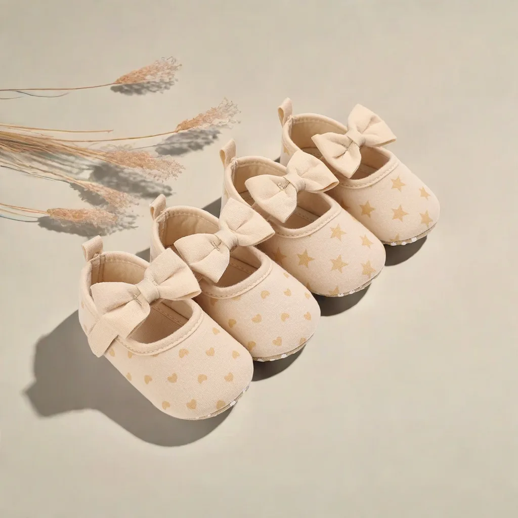 New baby shoes with anti-skid fabric elegant and breathable soles casual baby walking shoes preferred print baby shoes