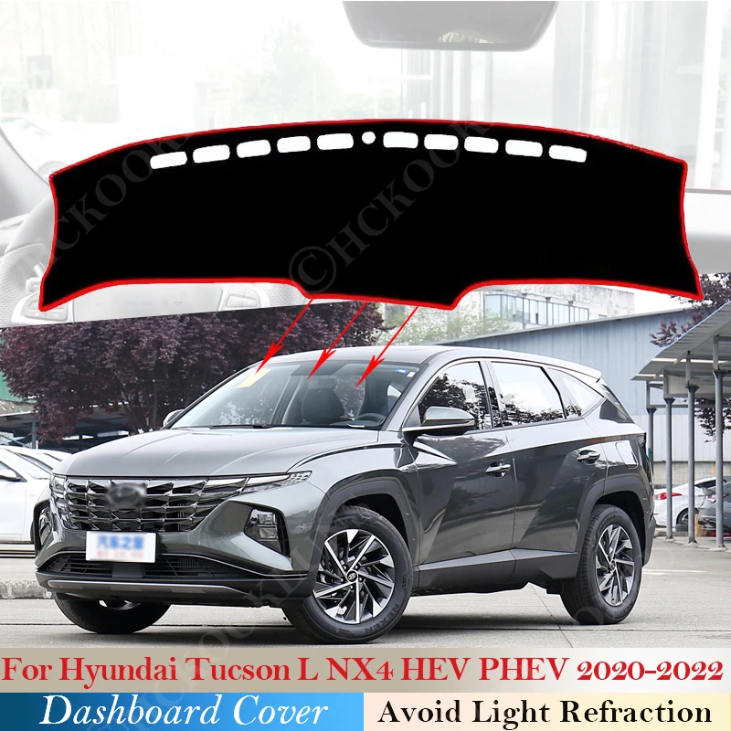 

Dashboard Cover Dash Board Mat Carpet Pad for Hyundai Tucson L NX4 HEV PHEV Hybrid 2020~ 2022 Shade Cape Blanket Car Accessories