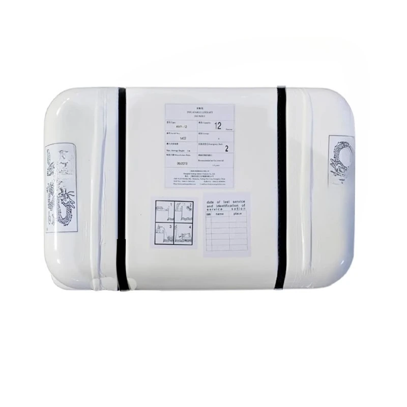 Yacht life raft, self-inflating self-righting life raft, first aid release raft for boats
