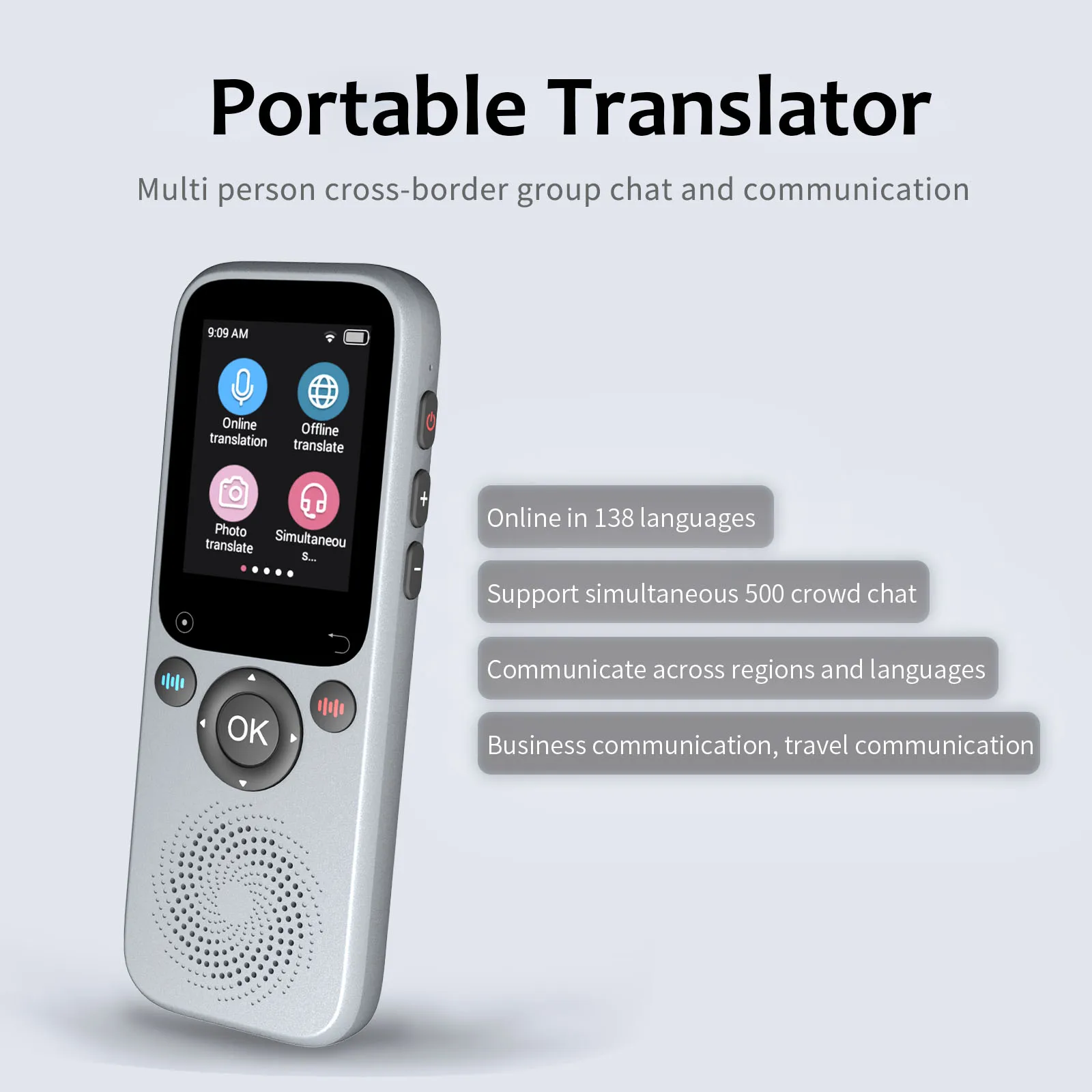 S20 Камера-перевод Устройство Умный AI-голосовое фото в реальном времени 2025 Переводчик 138 языков Портативный текстовый голосовой переводчик
