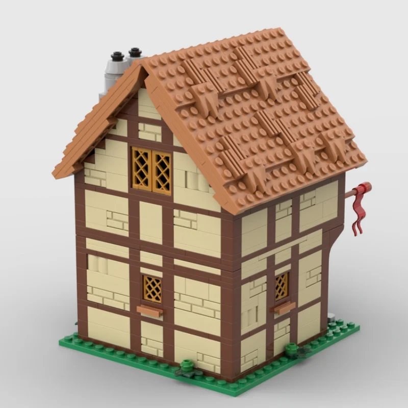 MOC-246528 Hotel inn Building Block MOC Streetscape Series Dream Modular Creative Guesthouse Blocks Gift 675PCS Bricks Adult