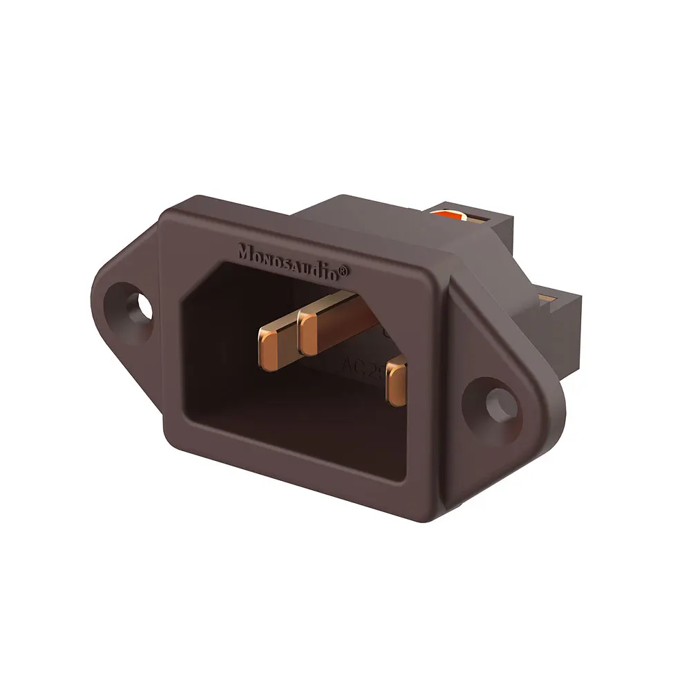 Monosaudio IC72 Stromstecker AC-Steckeradapter Elektrisches Netzkabel Einlassbuchse Anschluss Rhodium-Gold-Beschichtet – Detail 6