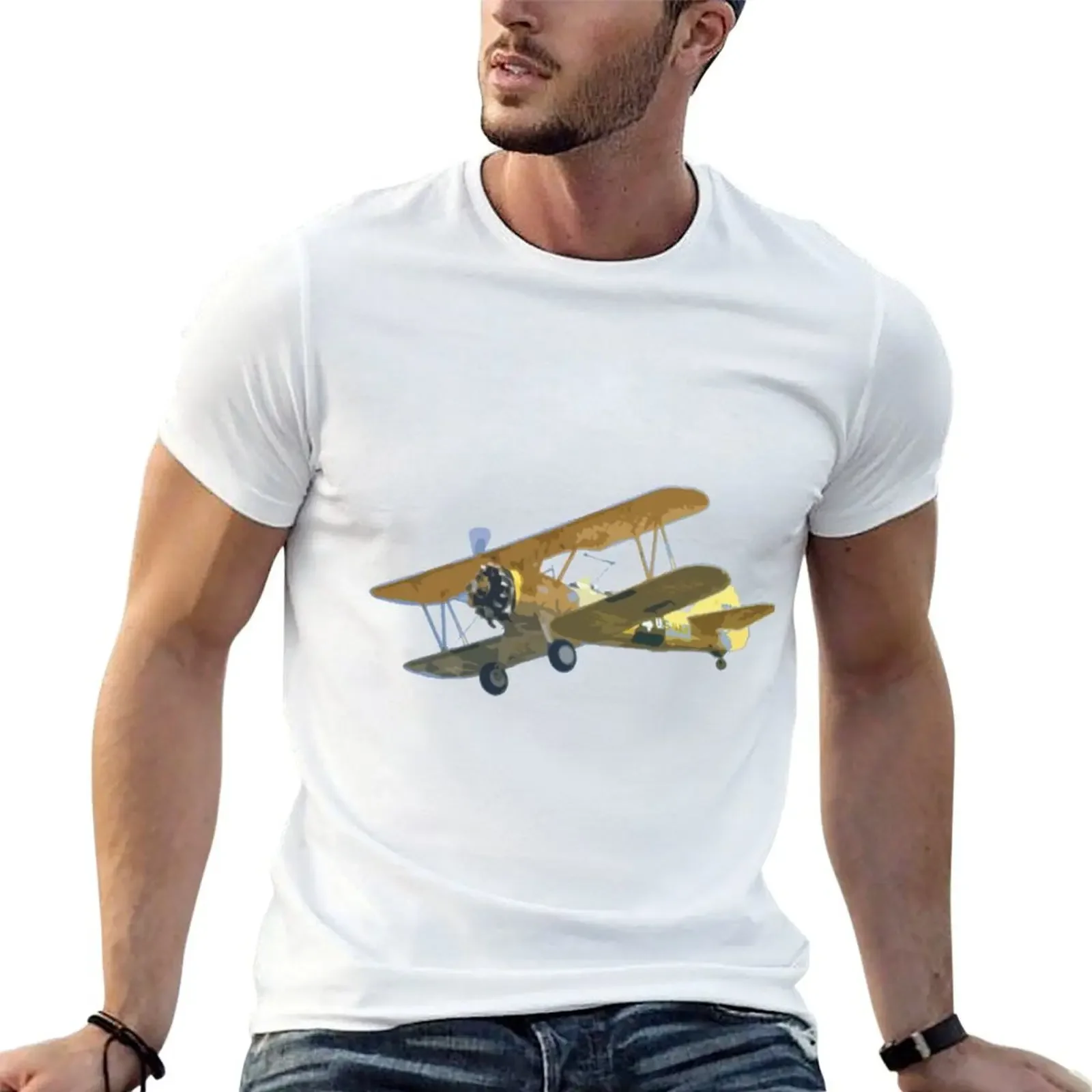 Stearman T-Shirt baggy shirts tees oversized cotton graphic tees mens graphic t-shirts funny