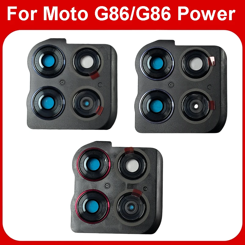 For Motorola Moto G86 G86 Power XT2527-2 XT2527-7 Rear Camera Glass Lens Cover Main Camera Lens Glass with Frame Replacement